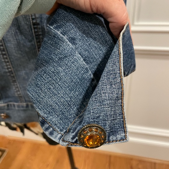 Will Smith Jean Jacket with bronze stone button detailing M - Picture 7 of 7
